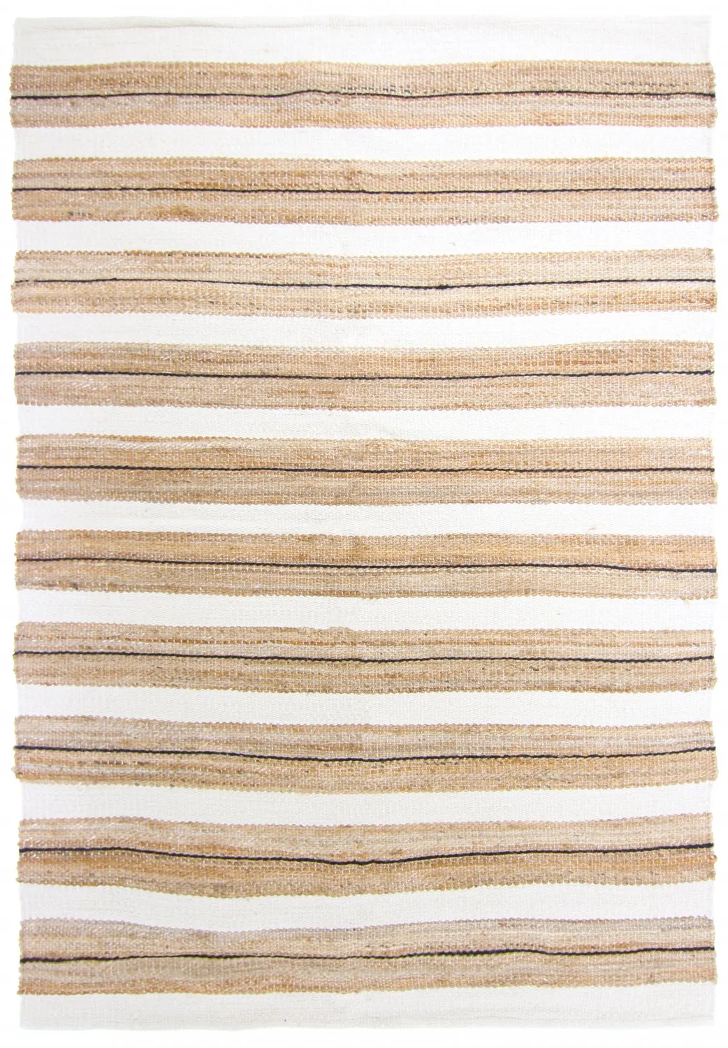Alfombra de algodón - Devli (beige/blanco/negro)