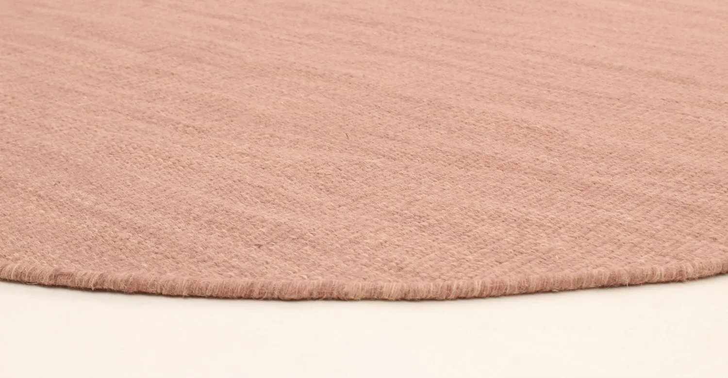 Alfombras redondeadas - Dhurry (rosado)