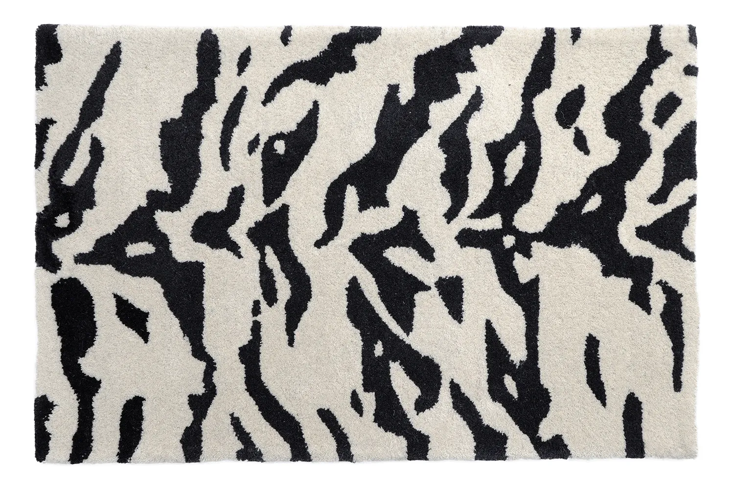 Felpudo - Zebra Tufted Wool Premium (blanco/negro)