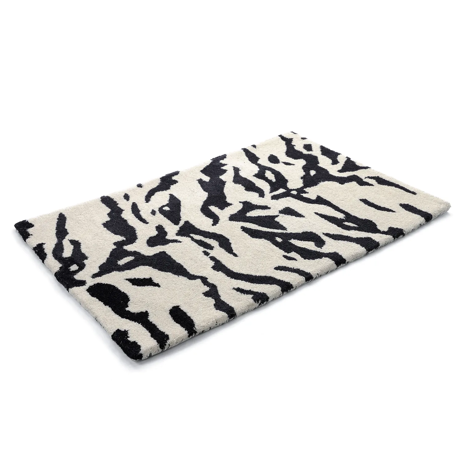 Felpudo - Zebra Tufted Wool Premium (blanco/negro)