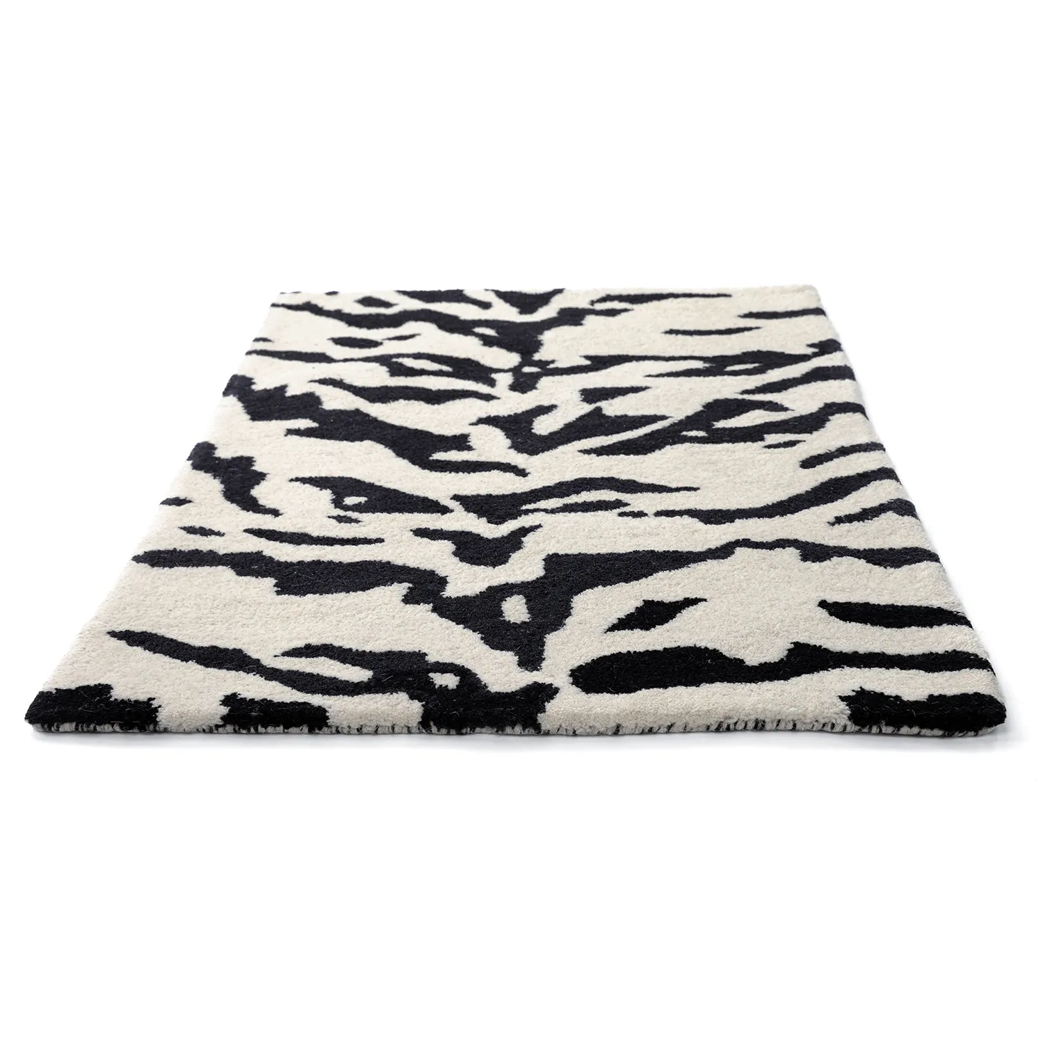 Felpudo - Zebra Tufted Wool Premium (blanco/negro)