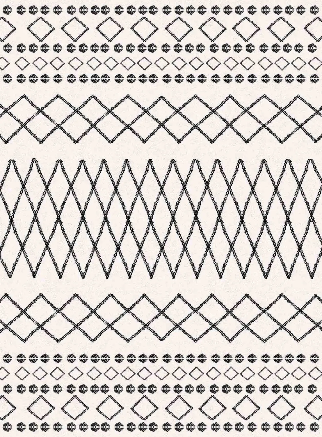 Alfombra Wilton - Safi (negro/blanco)