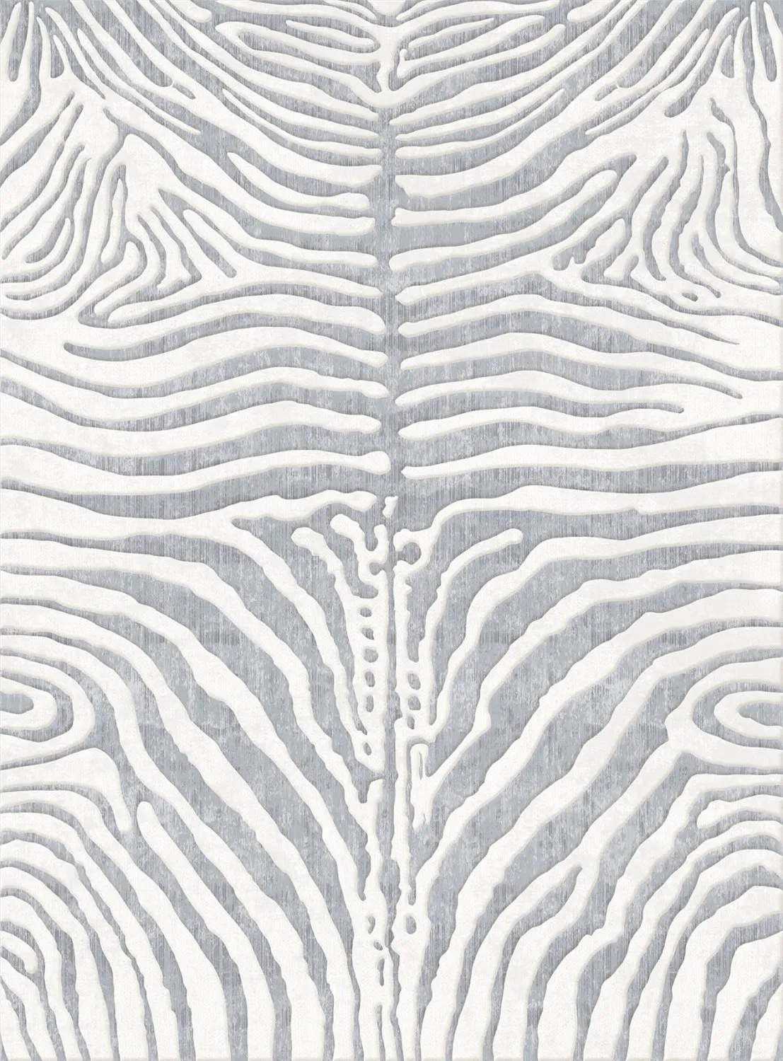 Alfombra Wilton - Zebra (gris/blanco)