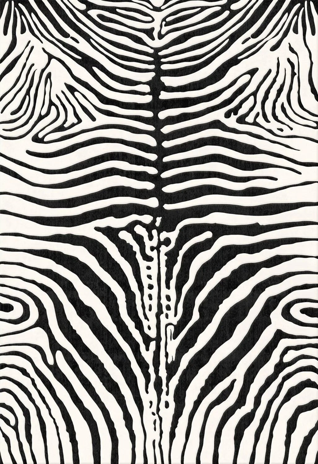 Alfombra Wilton - Zebra (blanco/negro)