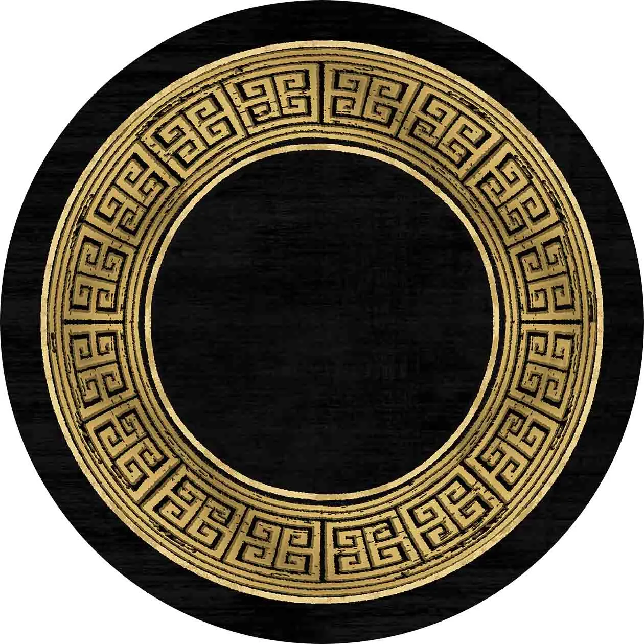 Alfombras redondeadas - Tilos (negro/dorado)