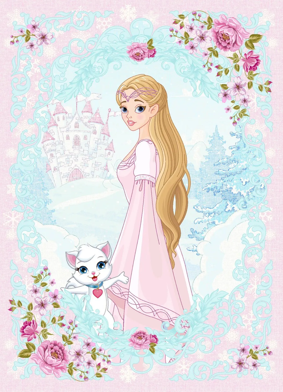 Alfombra infantil - Fairytale (rosa/multi)