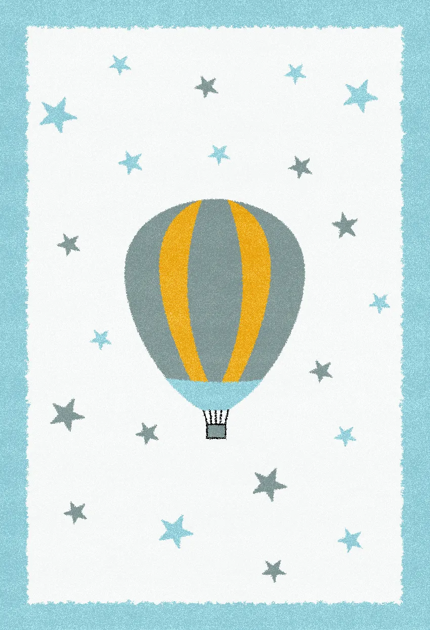 Alfombra infantil - Alone Balloon (azul)