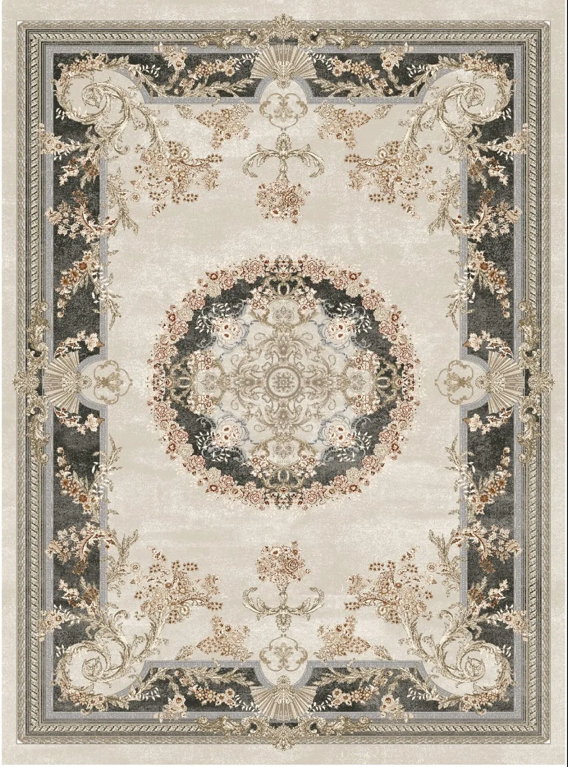 Alfombra Wilton - Marand (gris/beige)