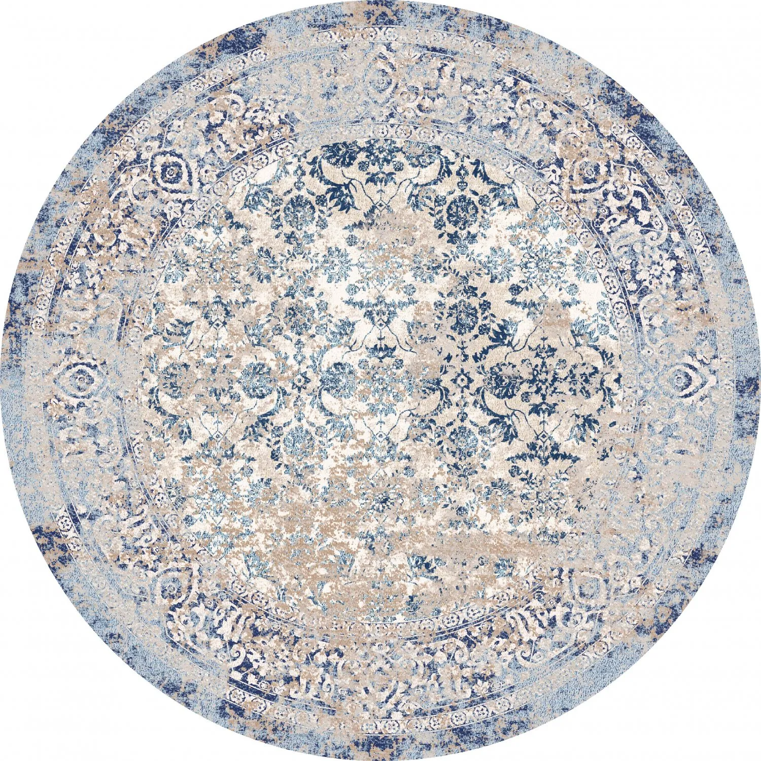 Alfombras redondeadas - Denizli (azul)