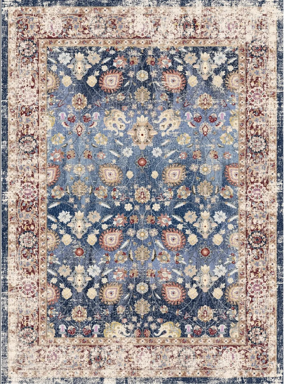 Alfombra Wilton - Bouhjar (azul oscuro/multi)