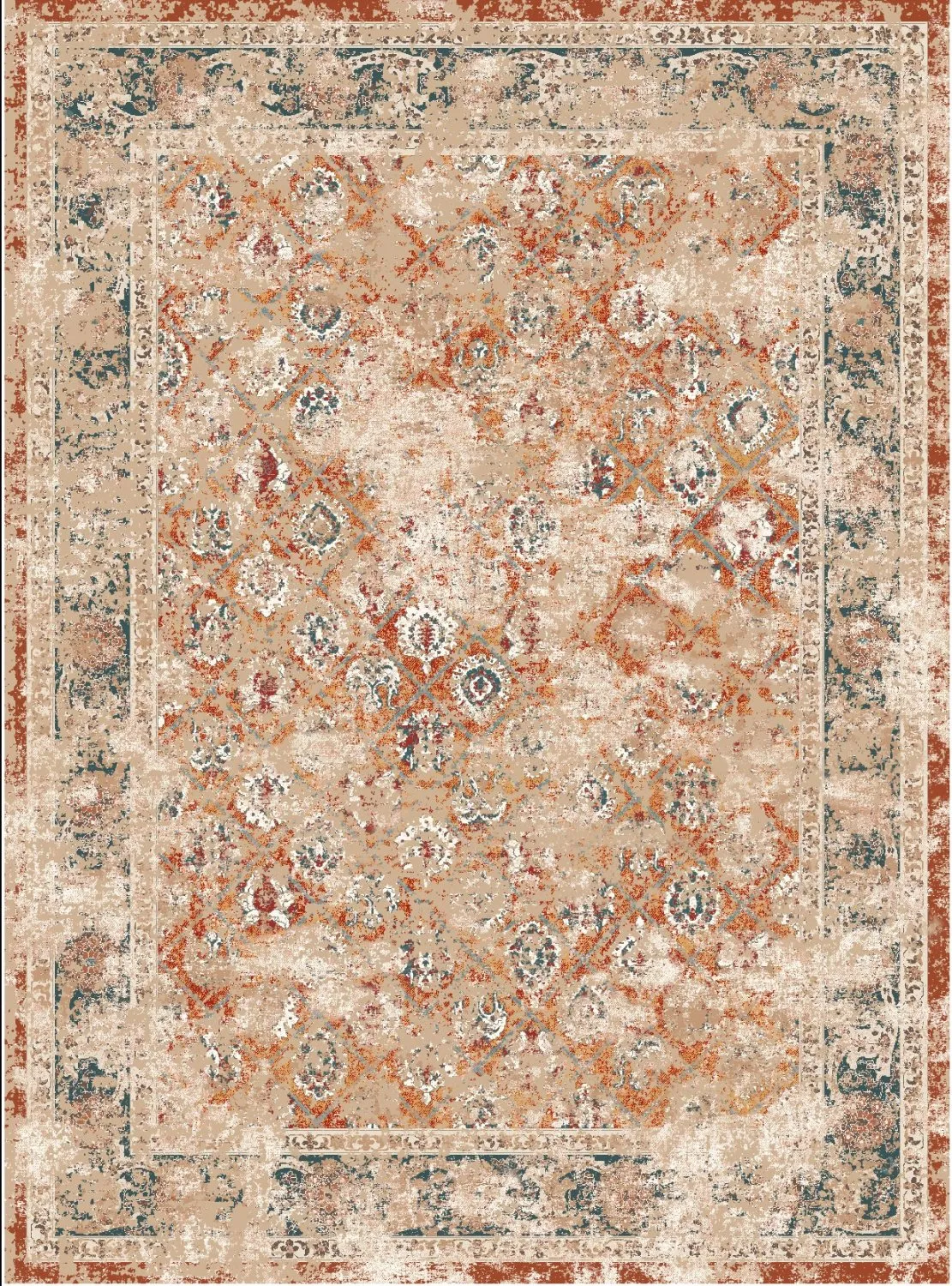 Alfombra Wilton - Douz (rojo/multi)