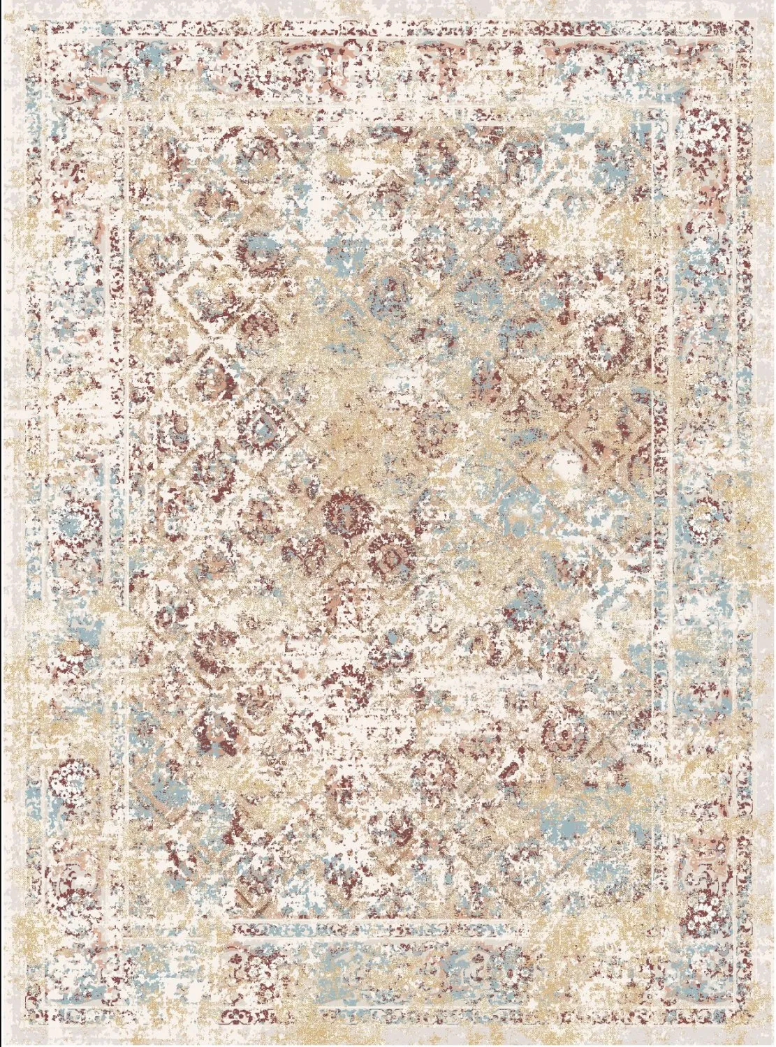 Alfombra Wilton - Douz (azul/multi)