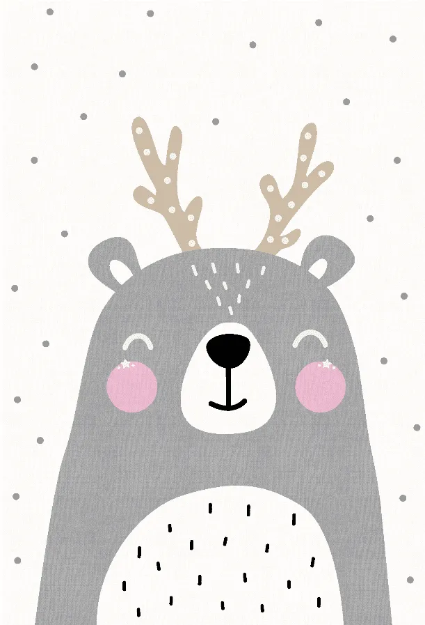 Alfombra infantil - Happy Bear (blanco)