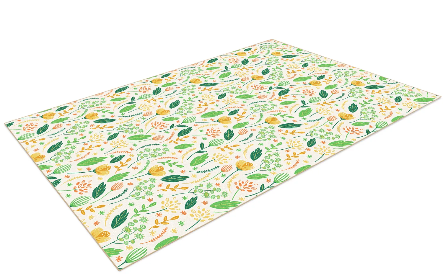 Alfombra Wilton - Fleur (amarillo/verde/multi)