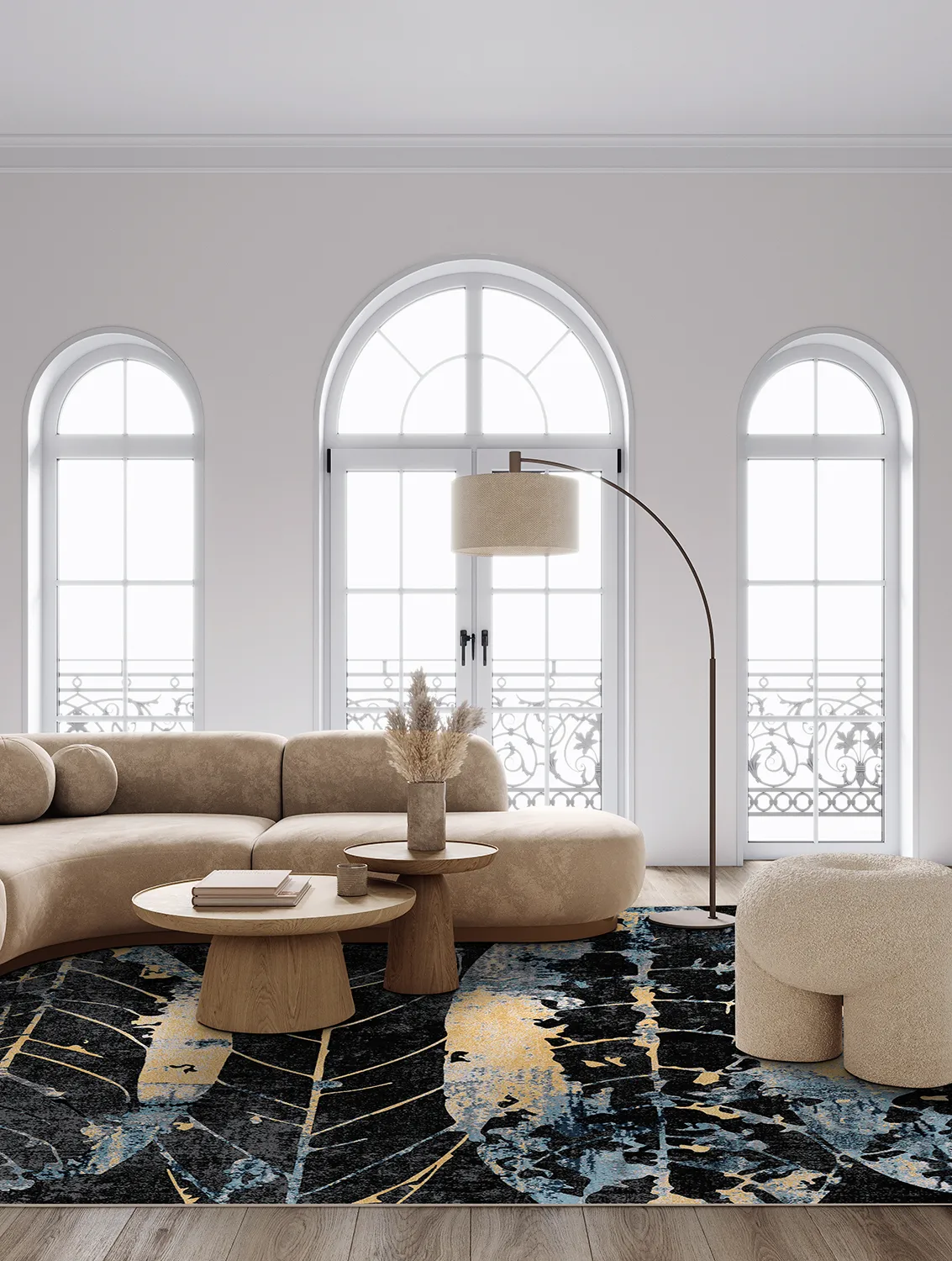Alfombra Wilton - Nyx (negro/multi)