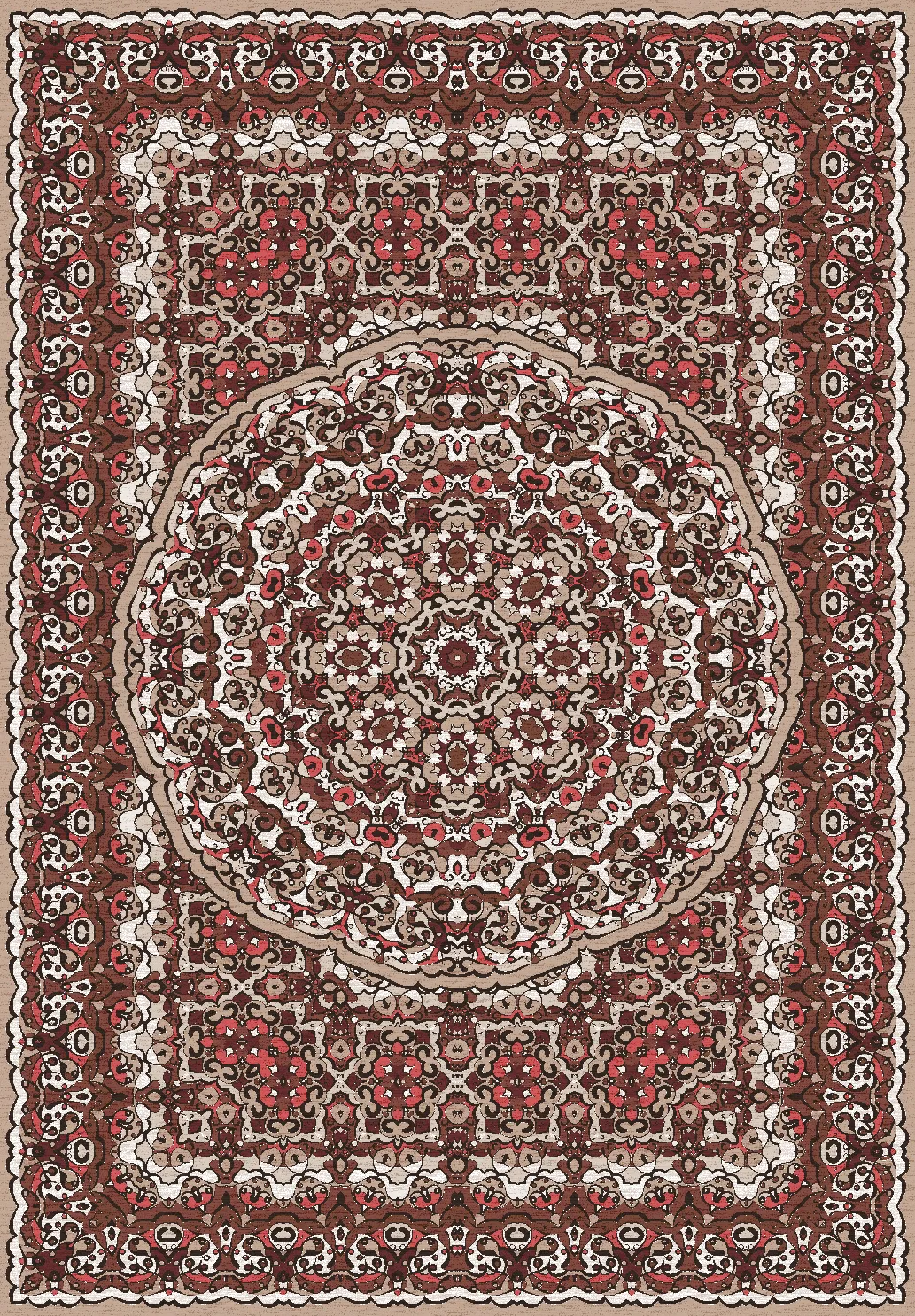 Alfombra Wilton - Odette (rojo/multi)