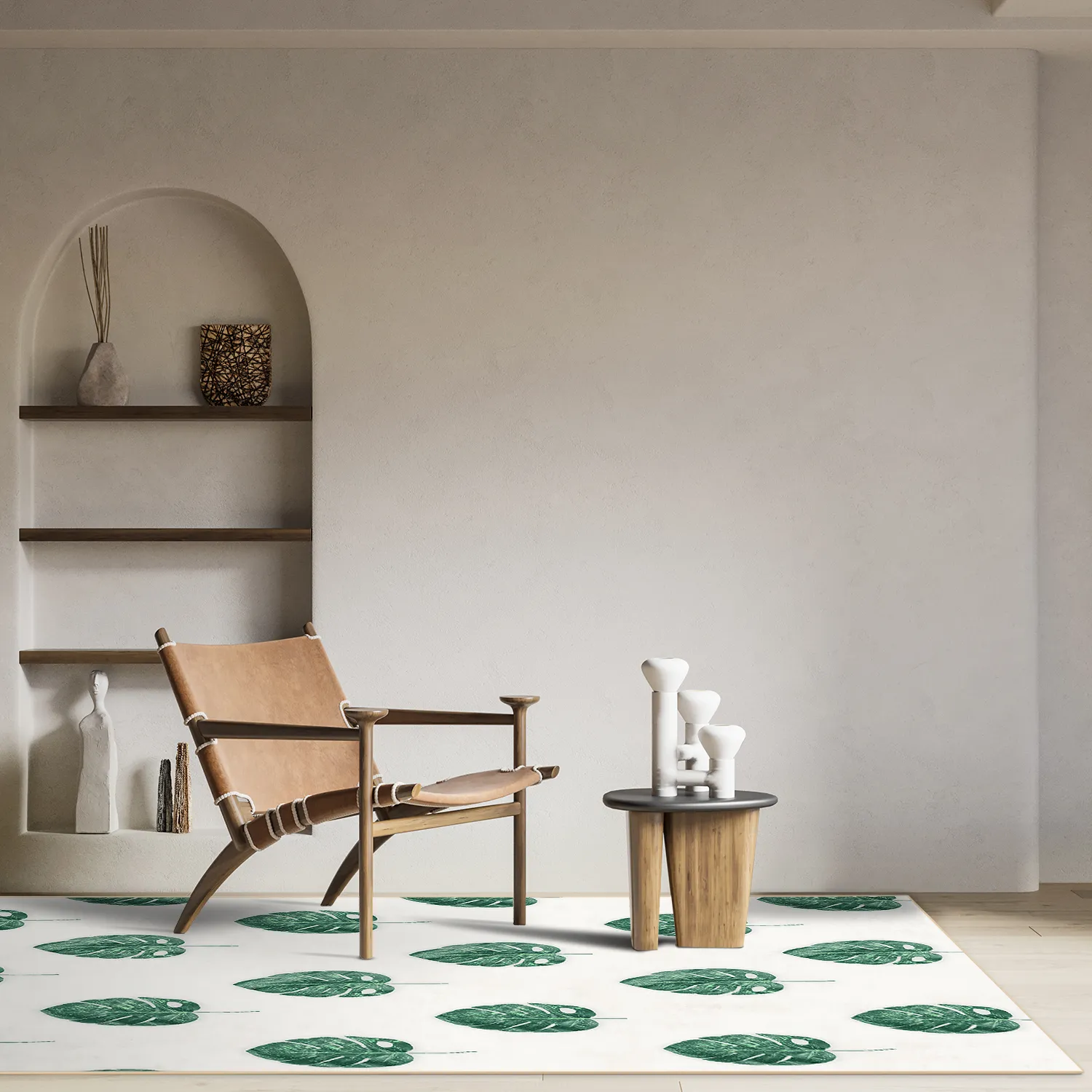 Alfombra Wilton - Leni (blanco/verde)