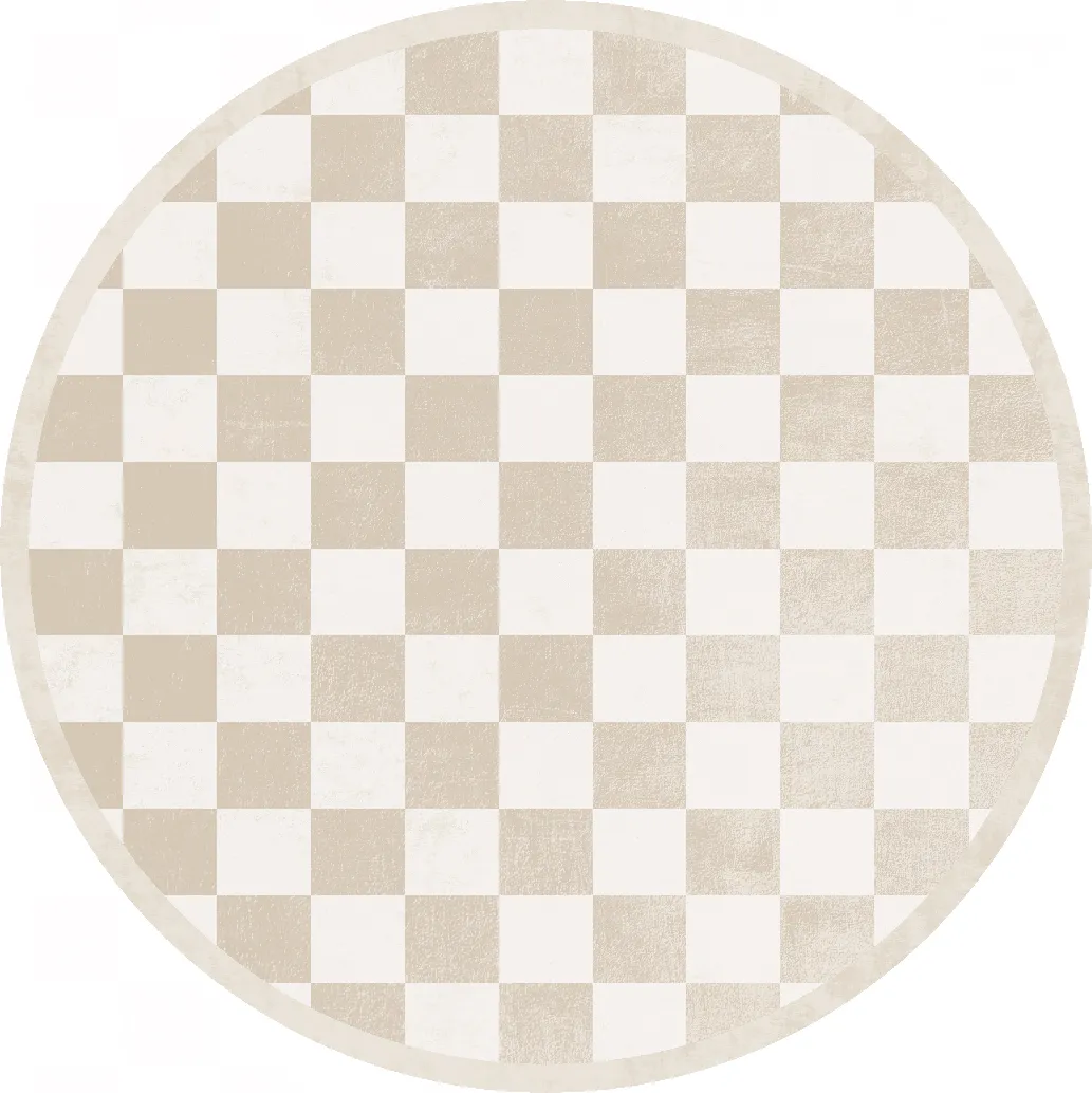 Alfombras redondeadas - Nevada (beige/blanco)