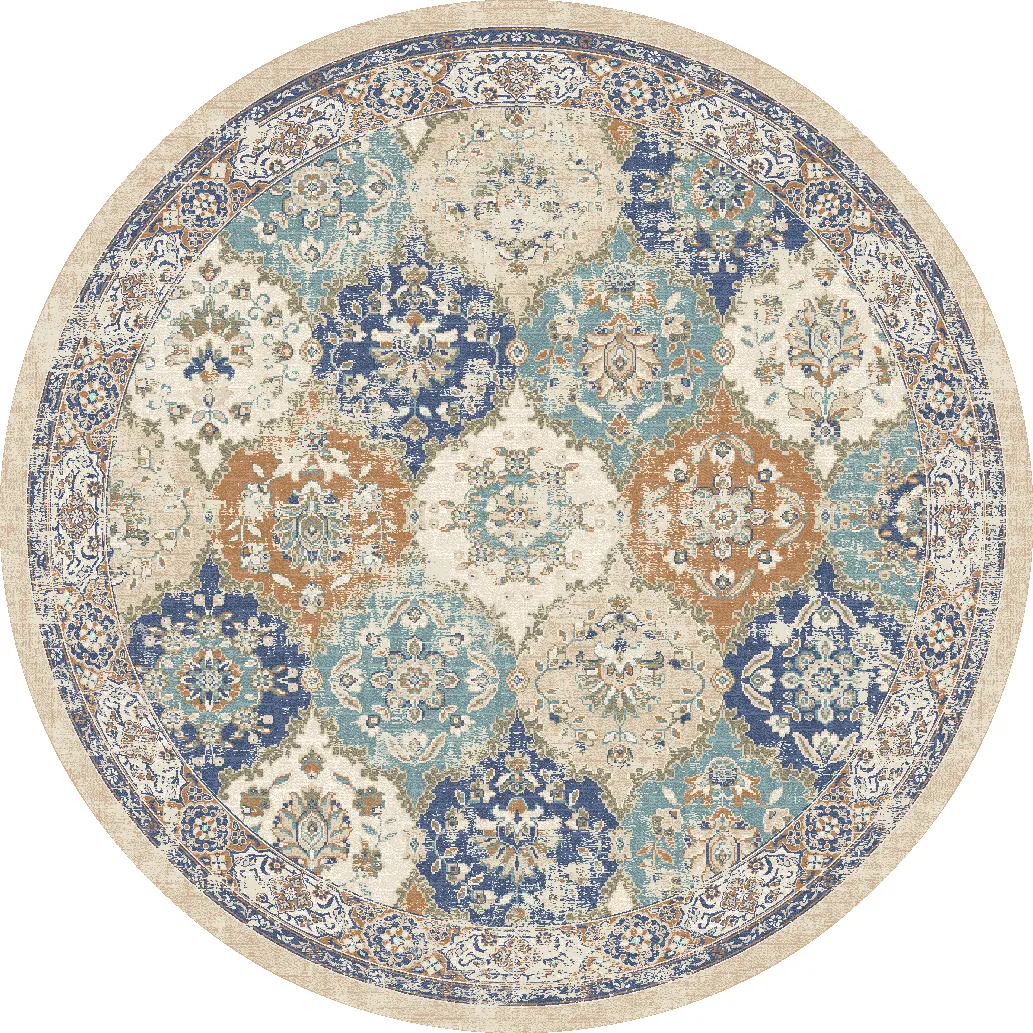 Alfombras redondeadas - Bohemia (azul/multi)