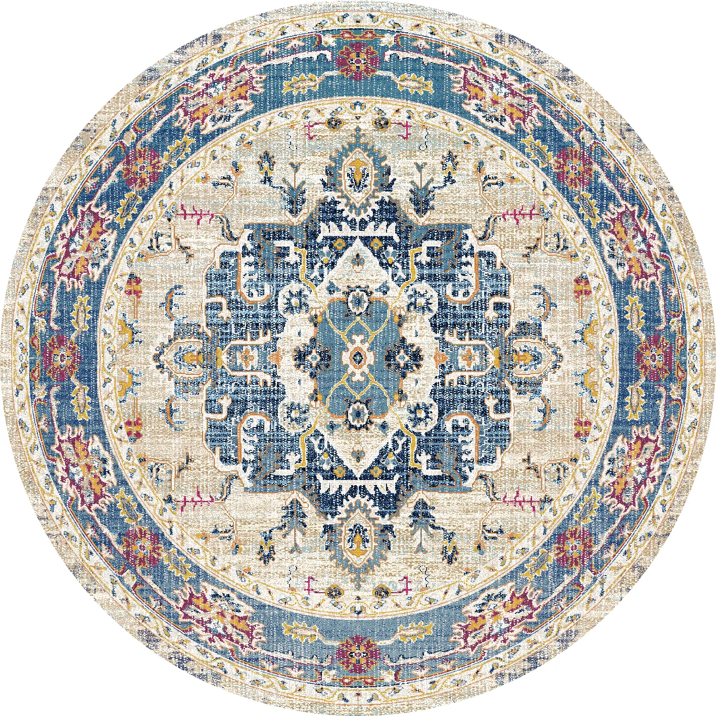 Alfombras redondeadas - Siliana (azul)