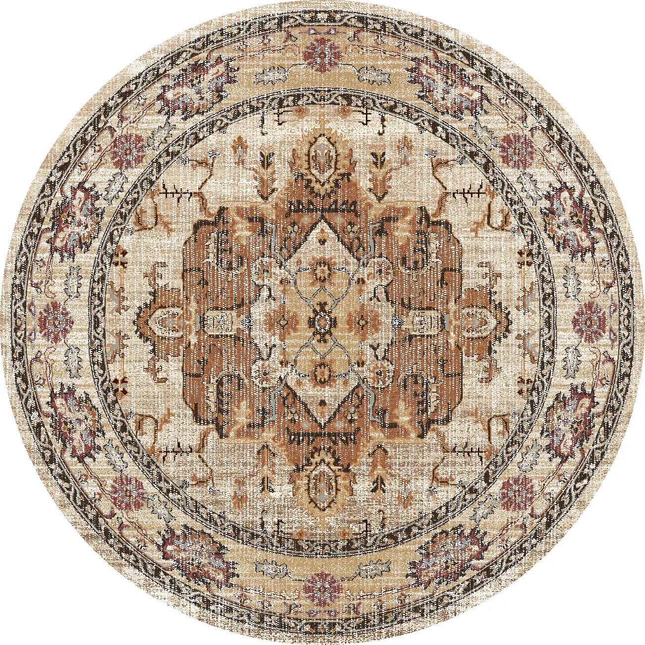 Alfombras redondeadas - Siliana (beige)