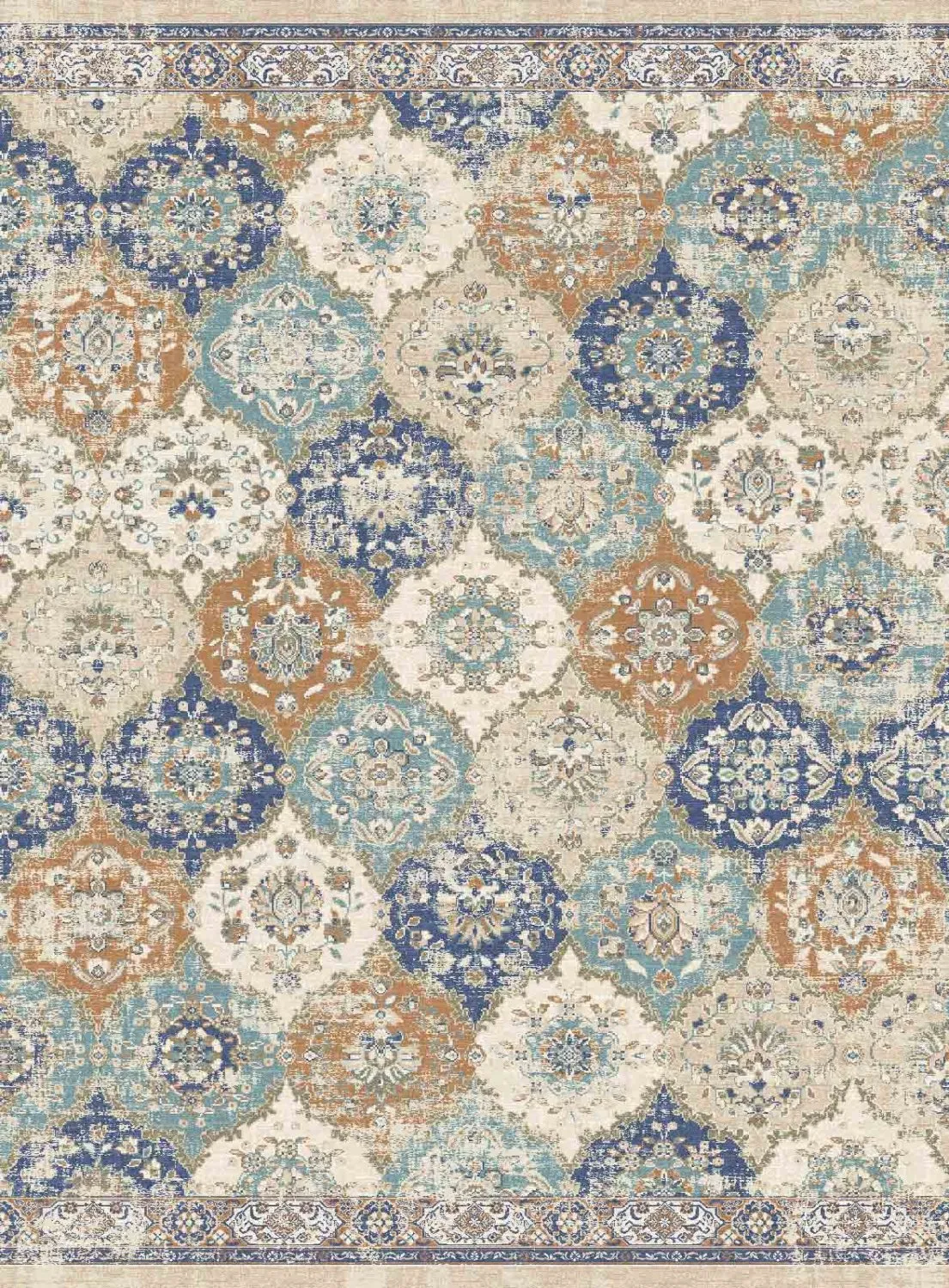 Alfombra Wilton - Bohemia (azul/multi)