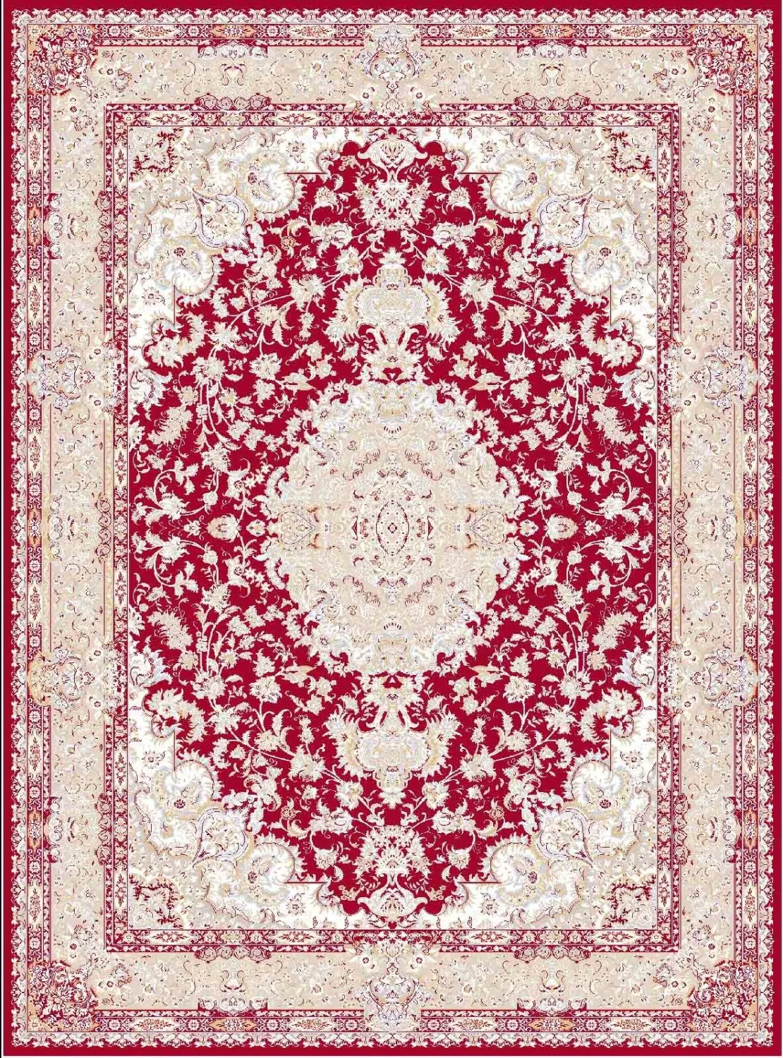 Alfombra Wilton - Vakifli (rojo/multi)