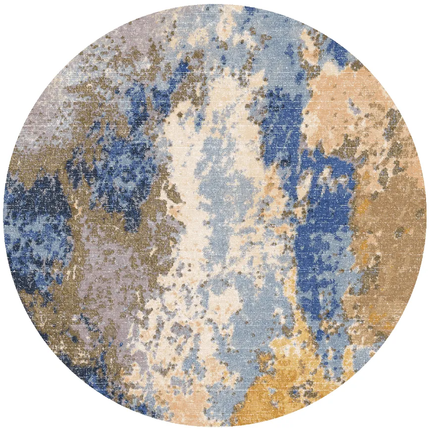 Alfombras redondeadas - Travale (gris/azul/multi)