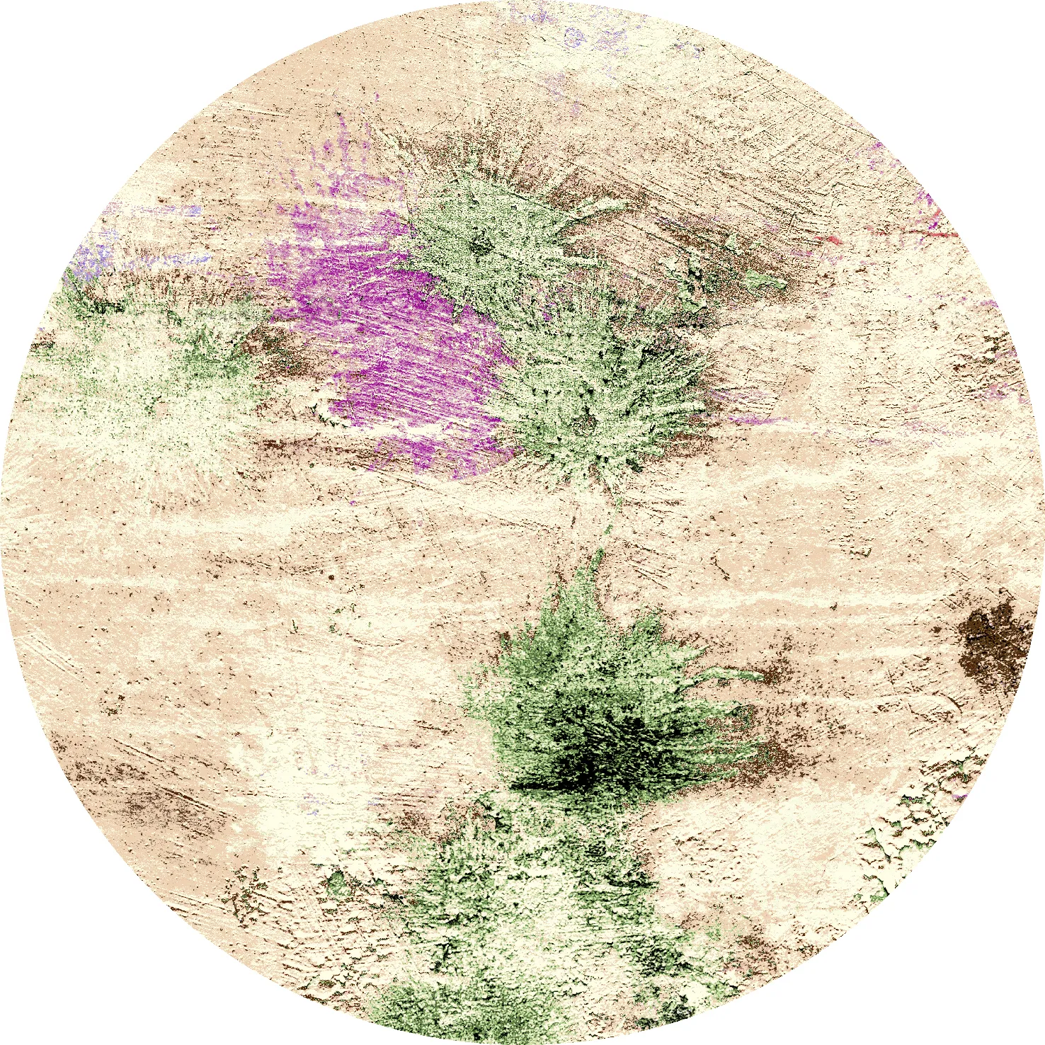 Alfombras redondeadas - Dimos (beige/multi)
