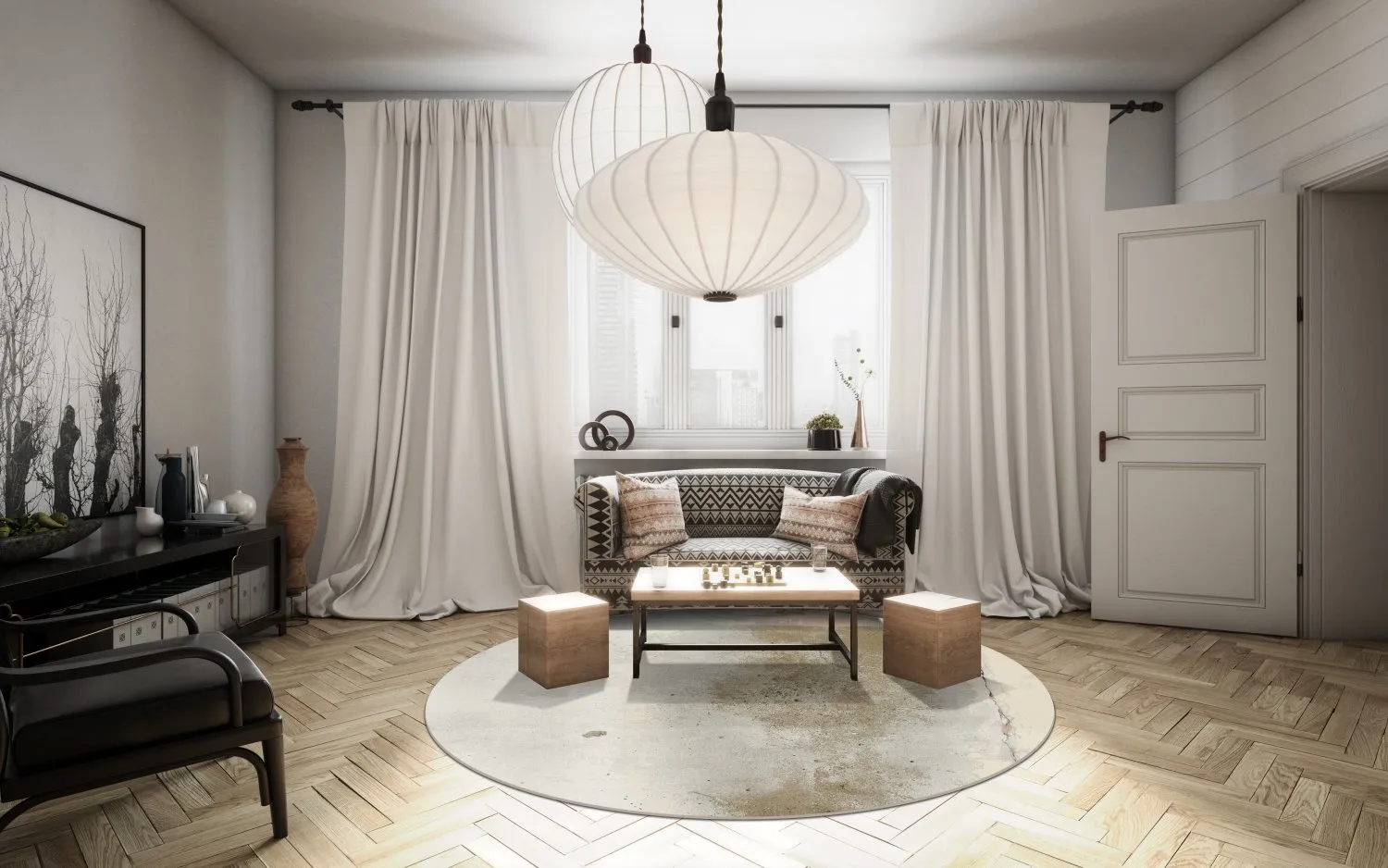 Alfombras redondeadas - Aurelia (beige)