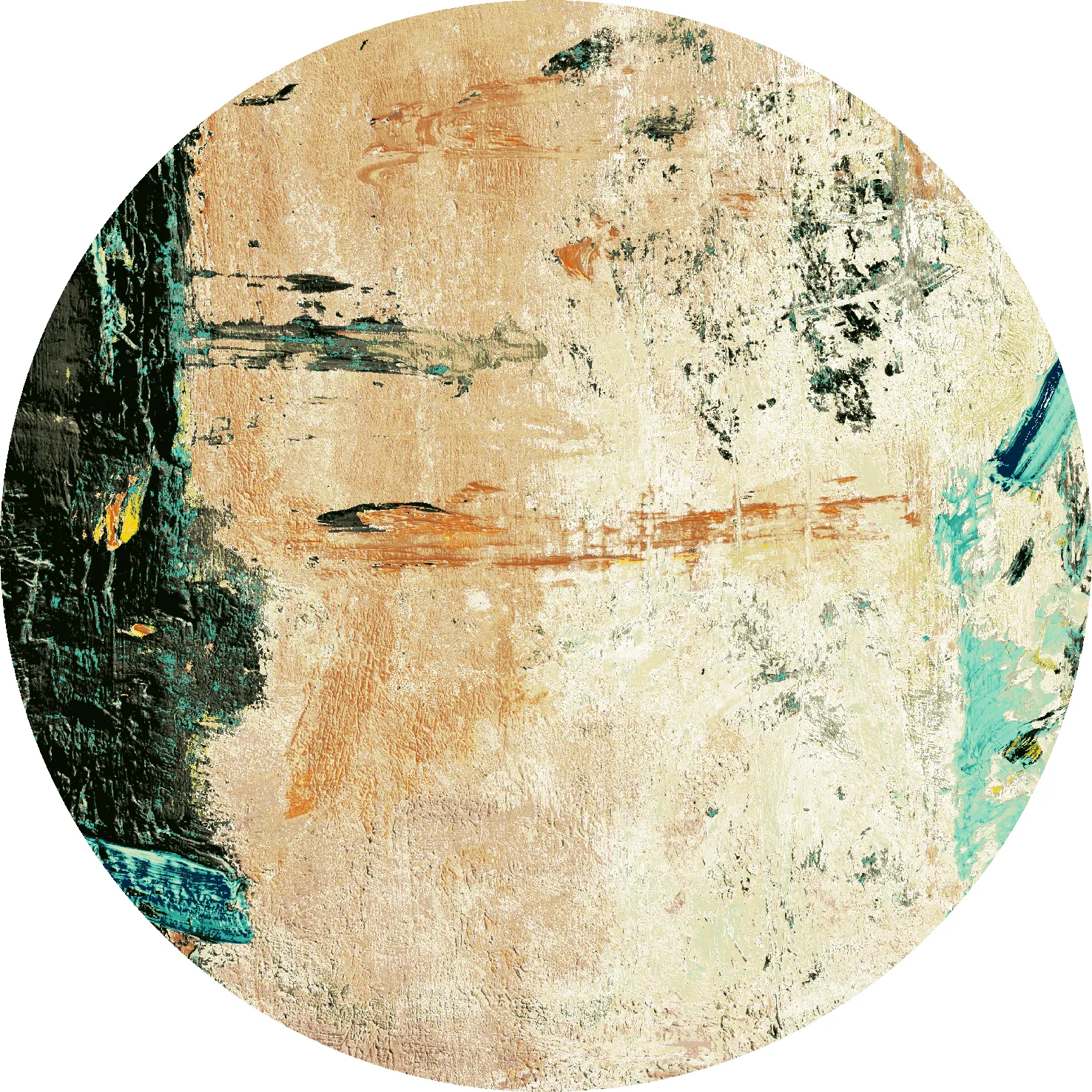 Alfombras redondeadas - Tempes (beige/multi)