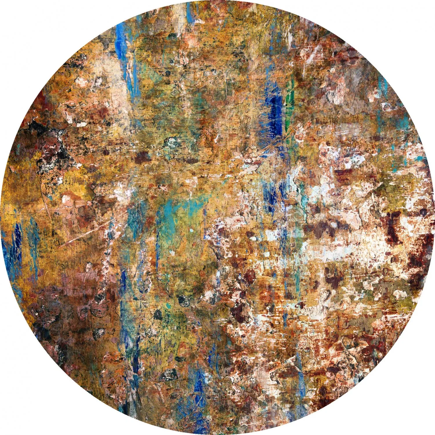 Alfombras redondeadas - Trepito (marrón/azul/multi)