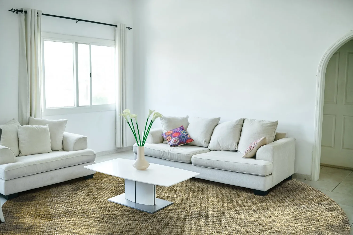 Alfombras redondeadas - Taberno (gris/beige)