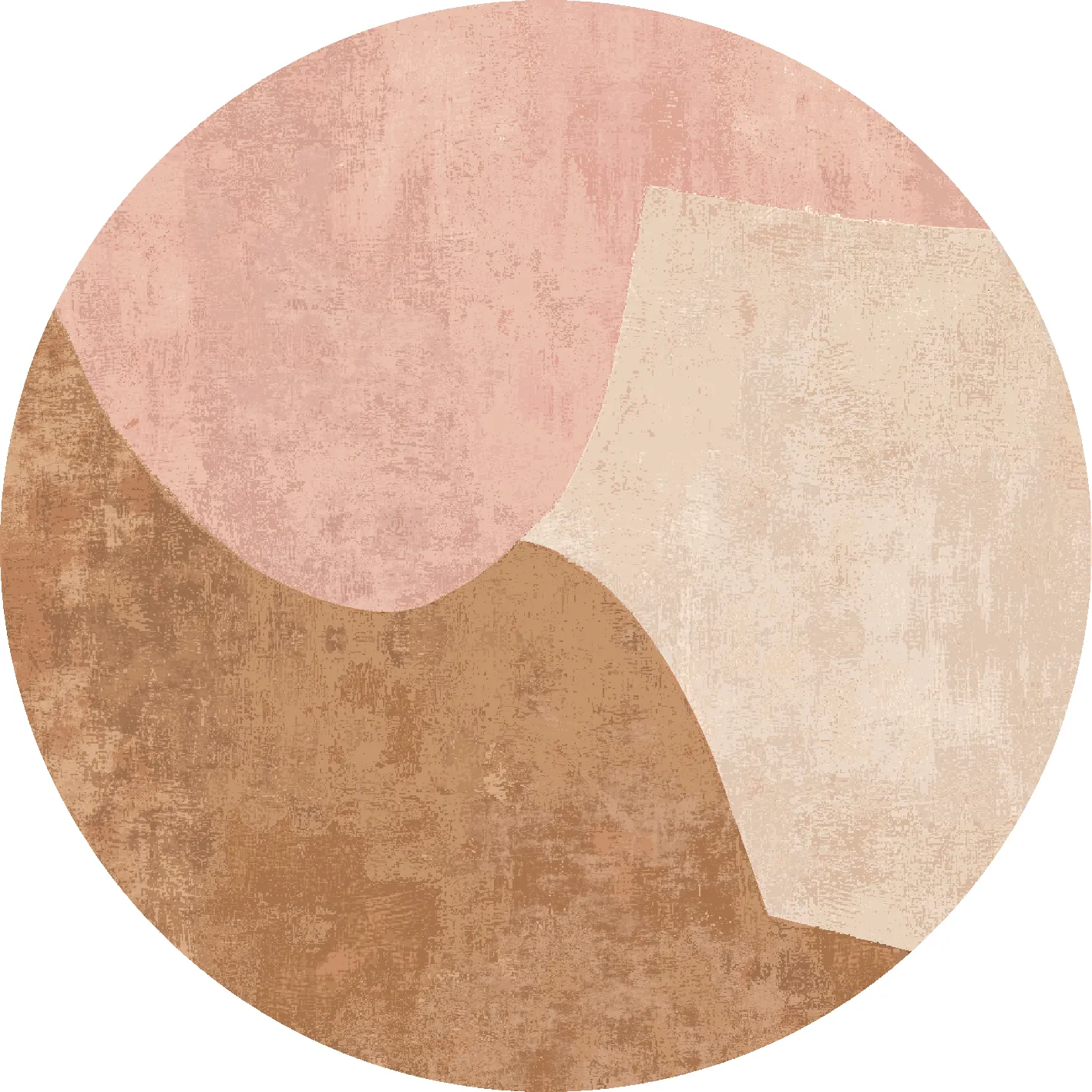 Alfombras redondeadas - Lazio (beige/rosa)