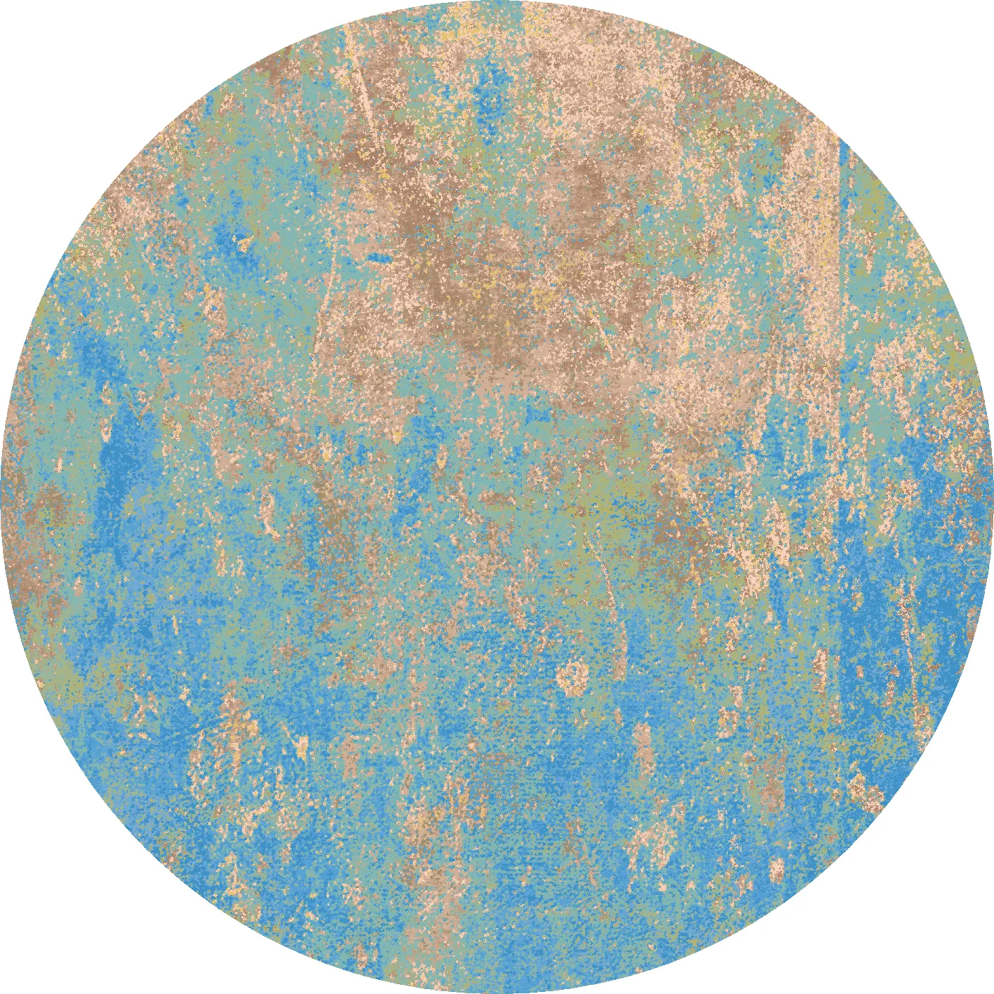 Alfombras redondeadas - Pavoa (azul)