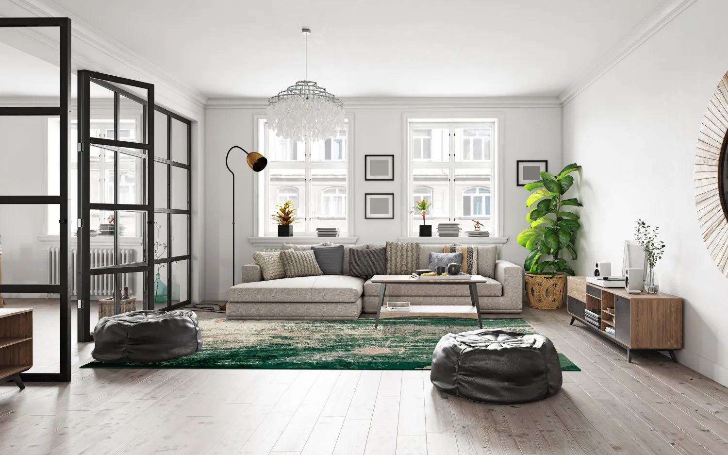 Alfombra Wilton - Tamalous (beige/verde)