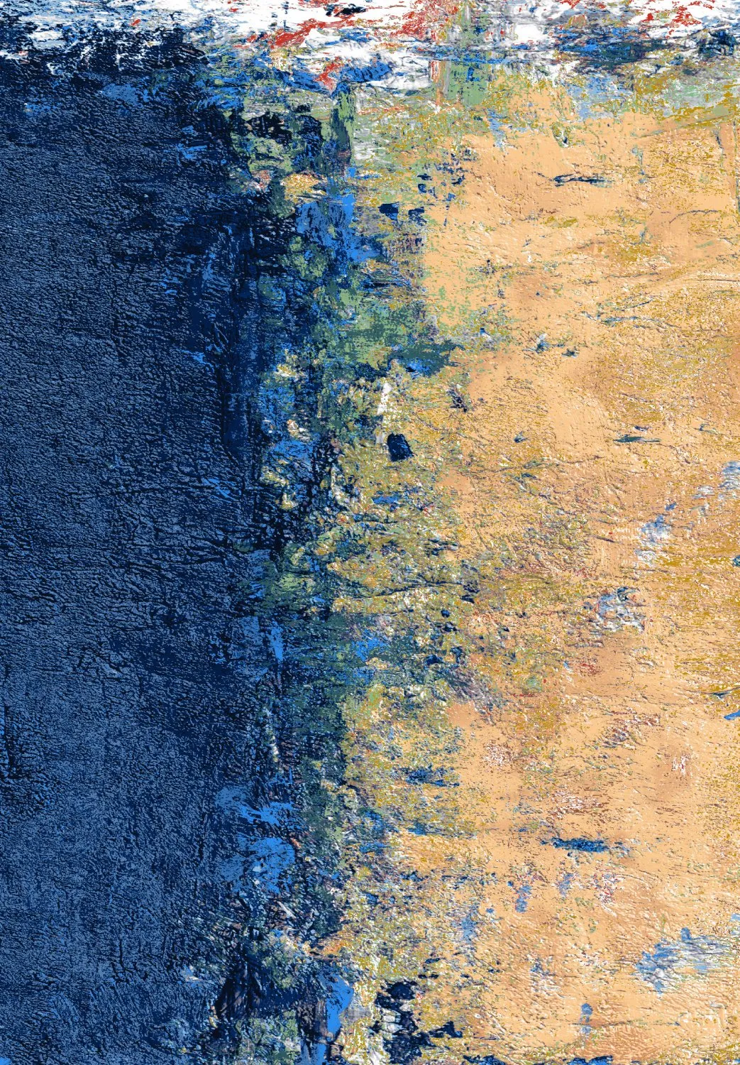 Alfombra Wilton - Sindia (beige/azul)