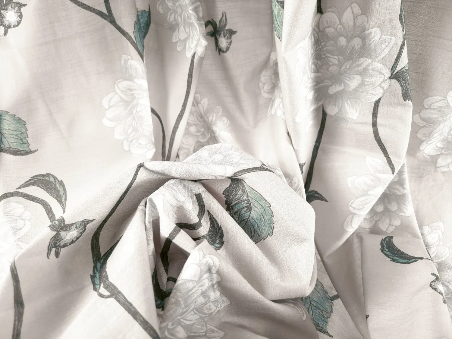Cortinas - Cortina de algodón Alyssa (beige/gris)
