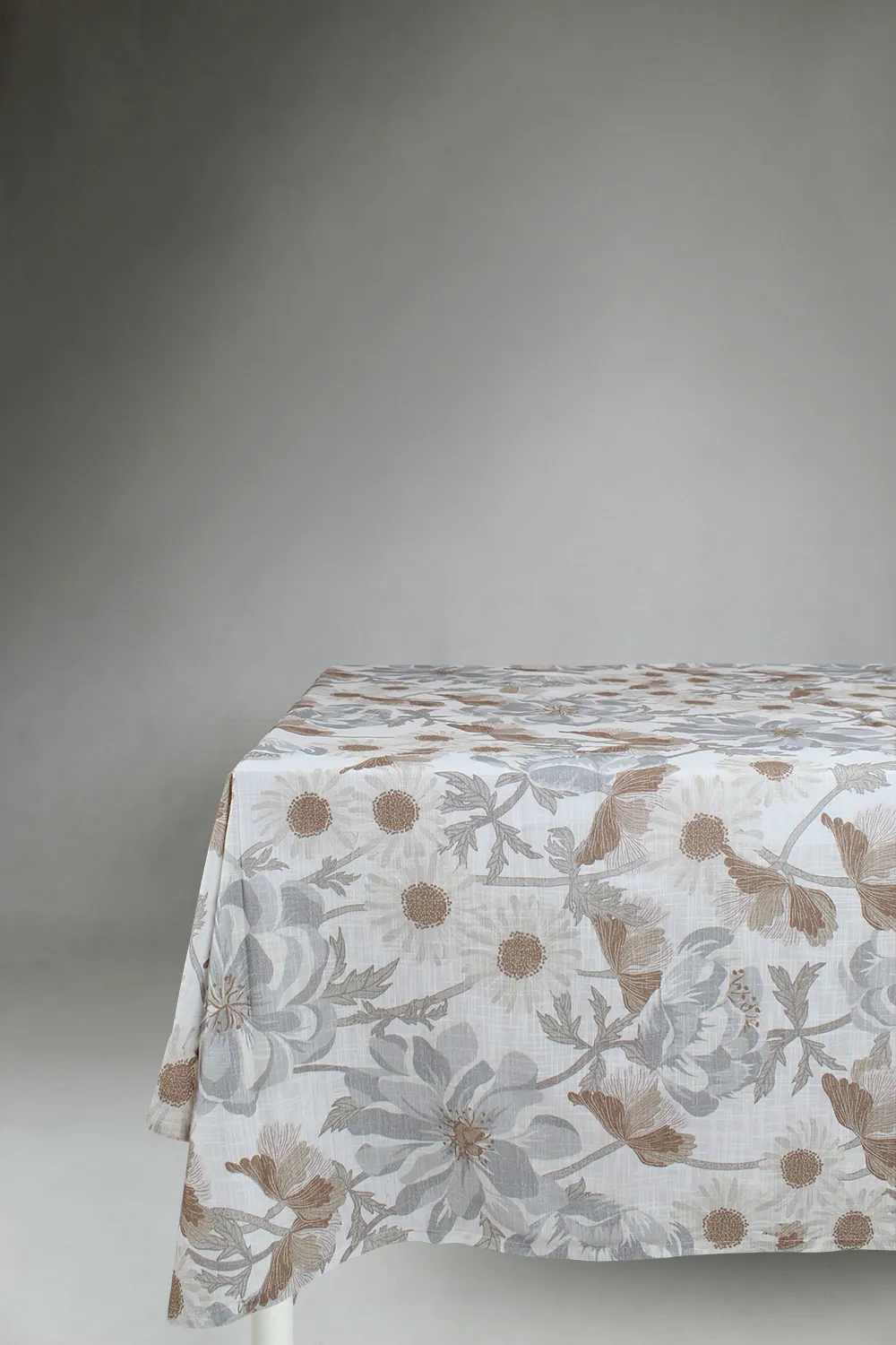 Mantel de algodón - Serena (gris/beige)
