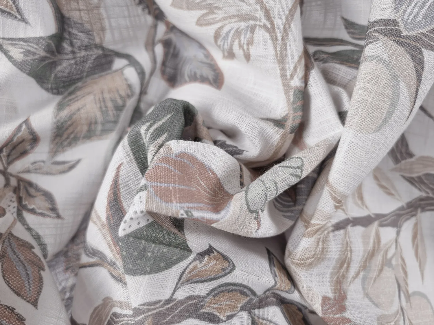 Mantel de algodón - Serena (gris/beige)