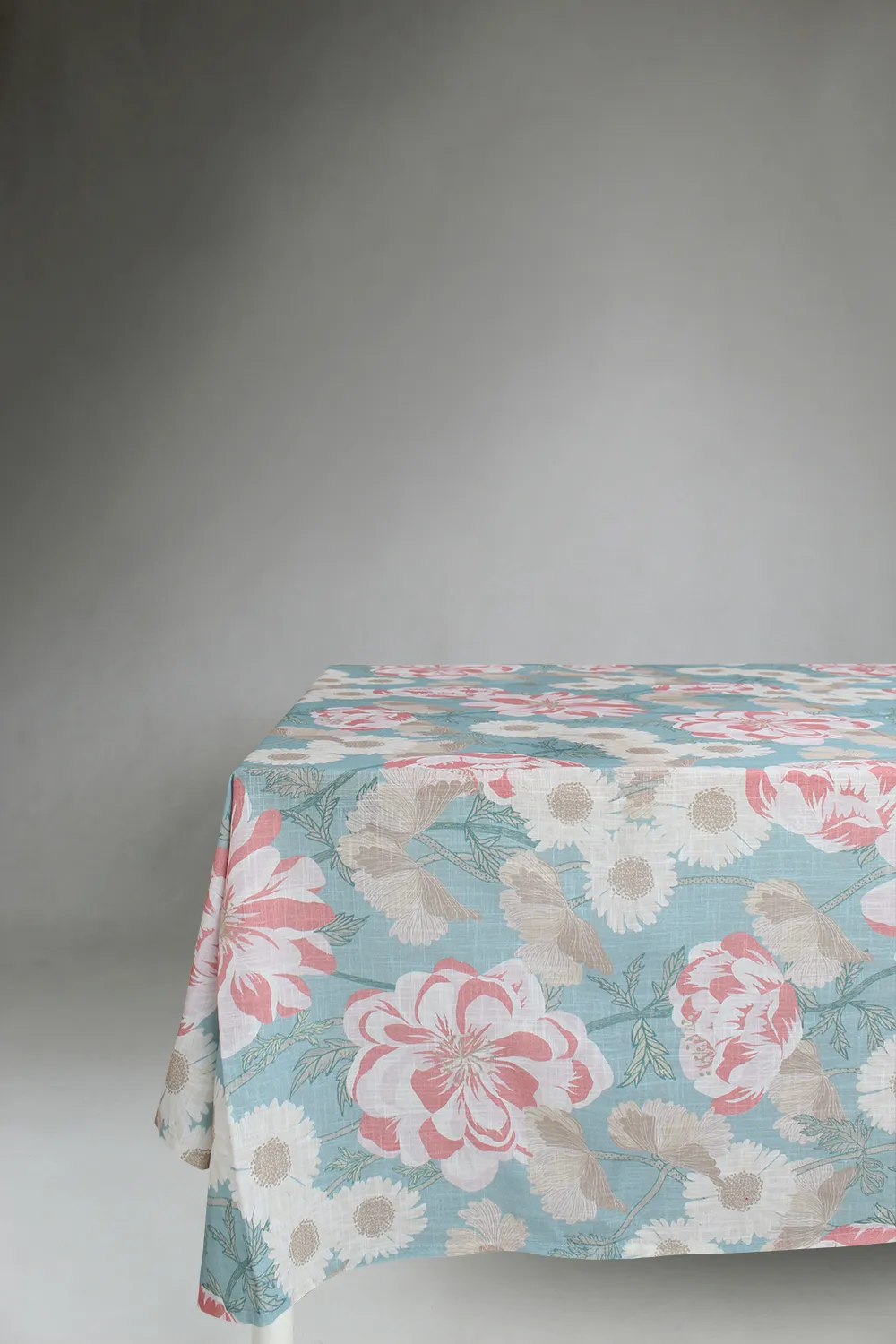 Mantel de algodón - Serena (turquesa/rosa)