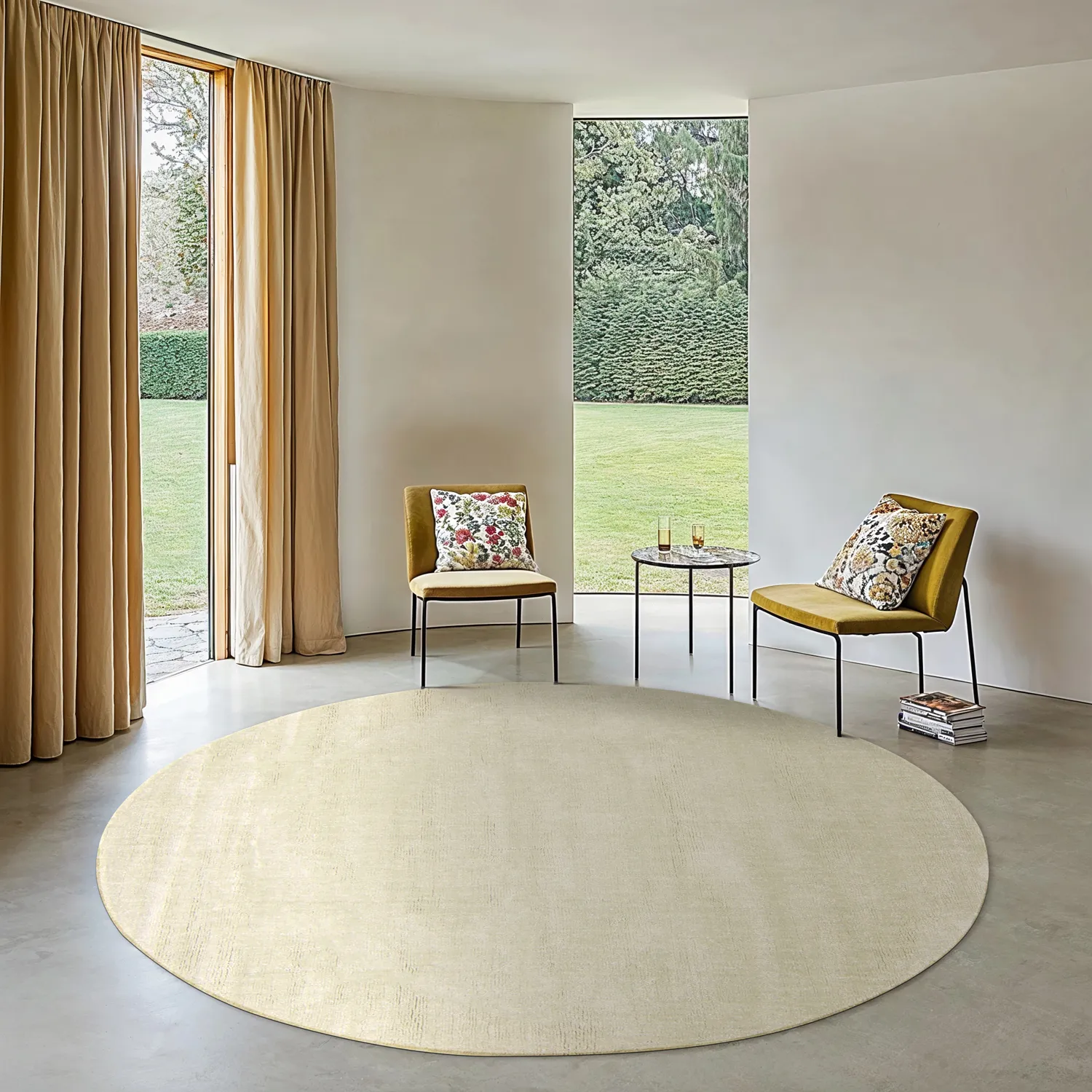 Alfombras redondeadas - Recycled PET with viscose look (mint)