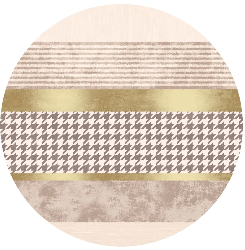 Alfombras redondeadas - Esme (beige/multicolor)