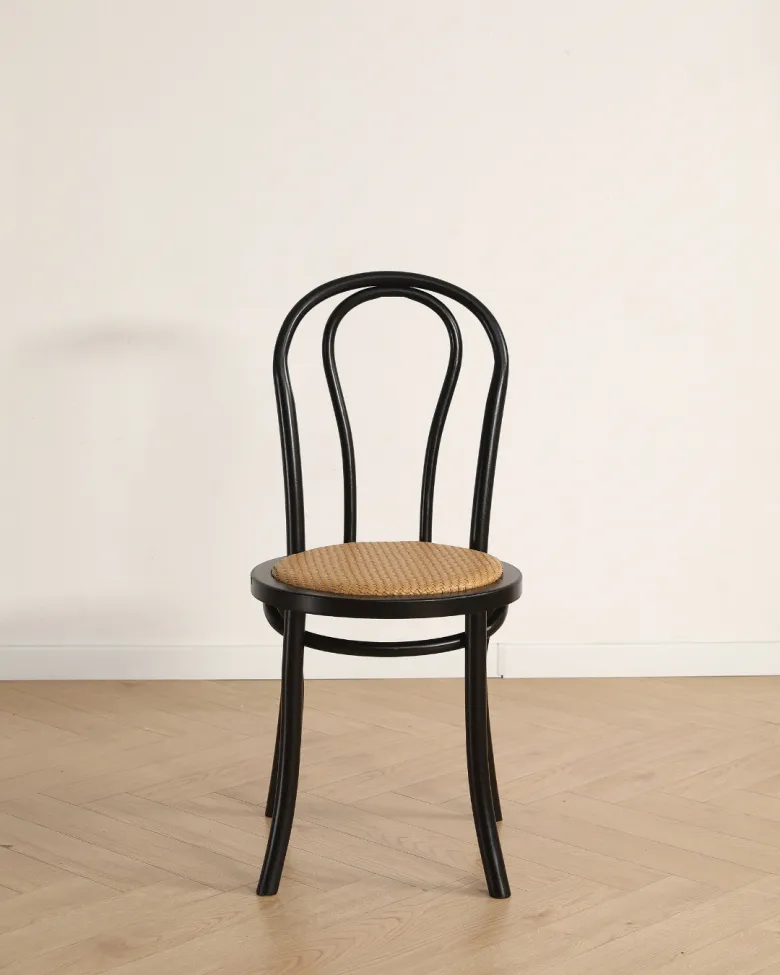 Silla - Bistro (ratán/negro) - 2 piezas