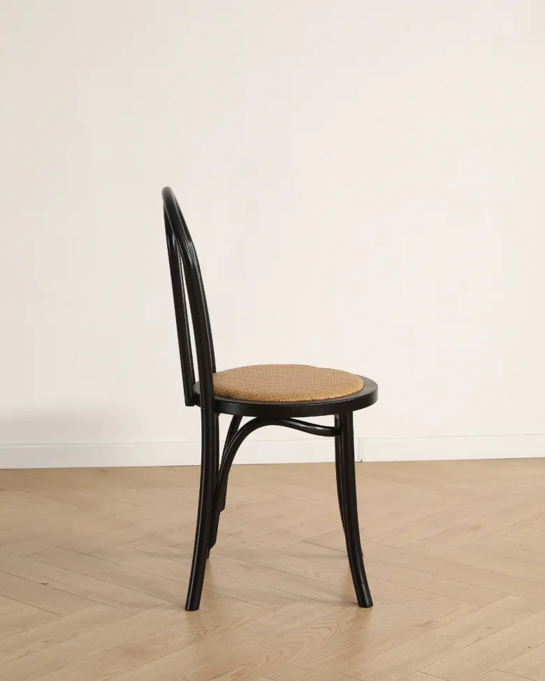 Silla - Bistro (ratán/negro) - 2 piezas