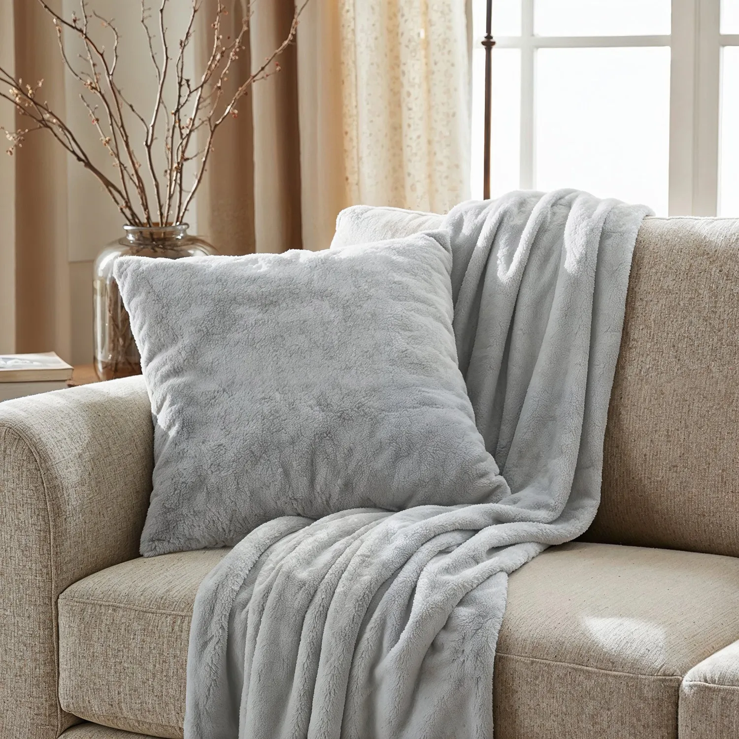 Mantas - Aranga Super Soft Throw (gris)