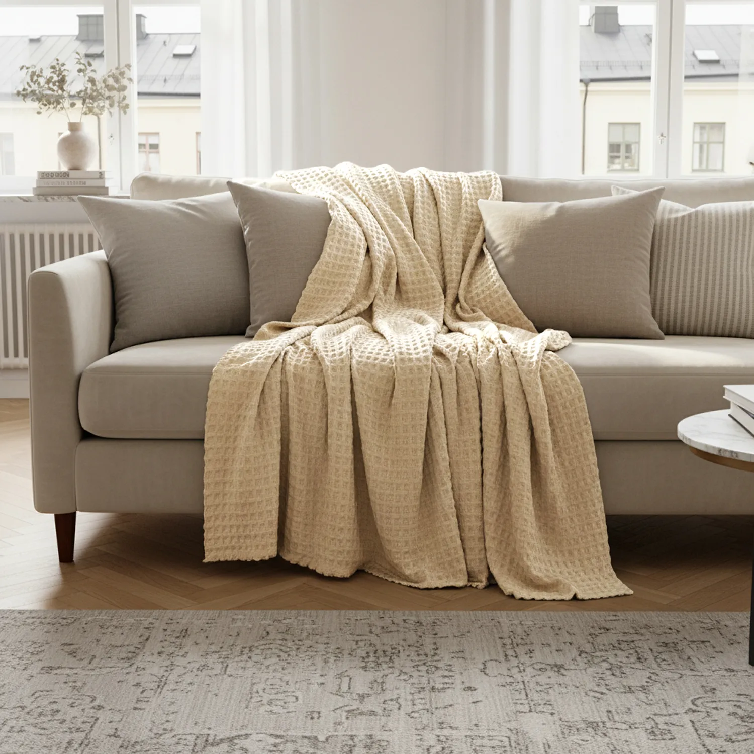 Mantas - Juneau Blanket (beige)