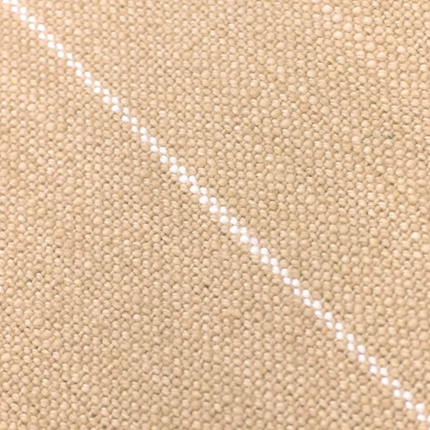Mantas - Manta de algodón - Martina Stripe (beige/blanco)
