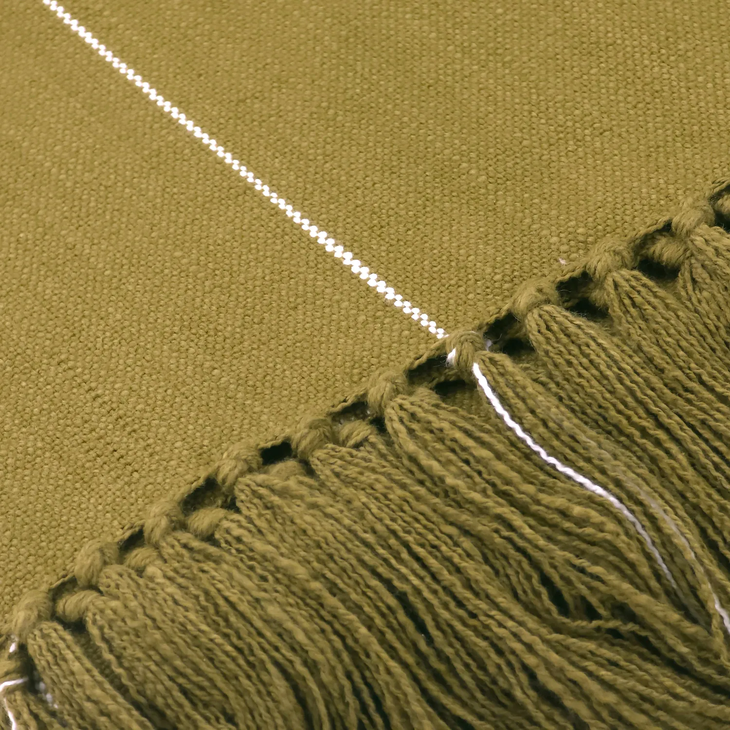 Mantas - Manta de algodón - Martina Stripe (verde/blanco)