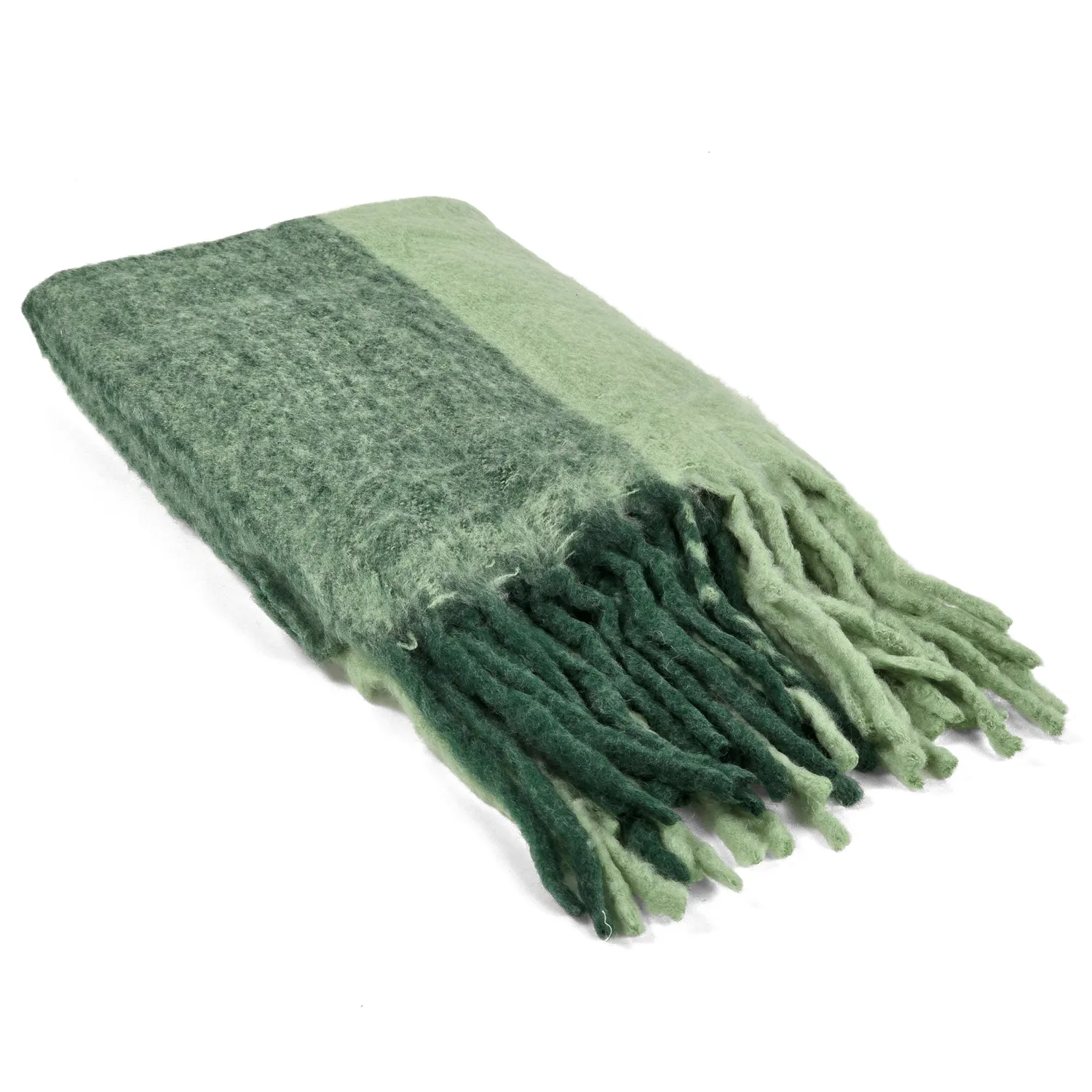 Mantas - Colcha en mezcla de lana - Carol (verde)